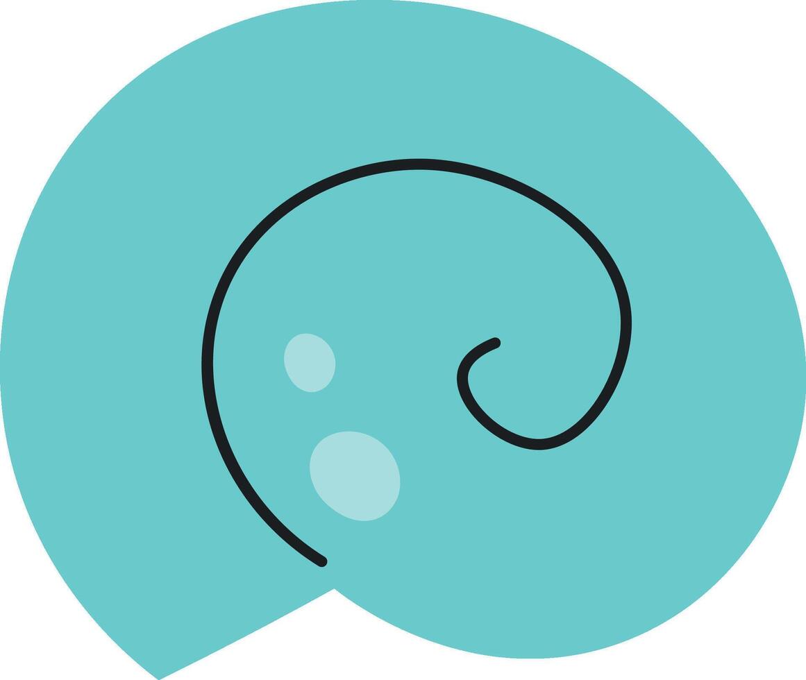 Abstract Spiral Shell Drawing Style Element vector