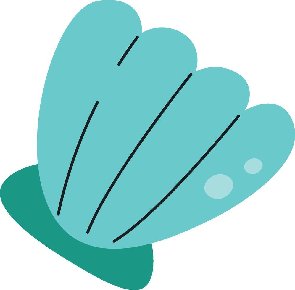 Cartoon Seashell Hand Drawn vector