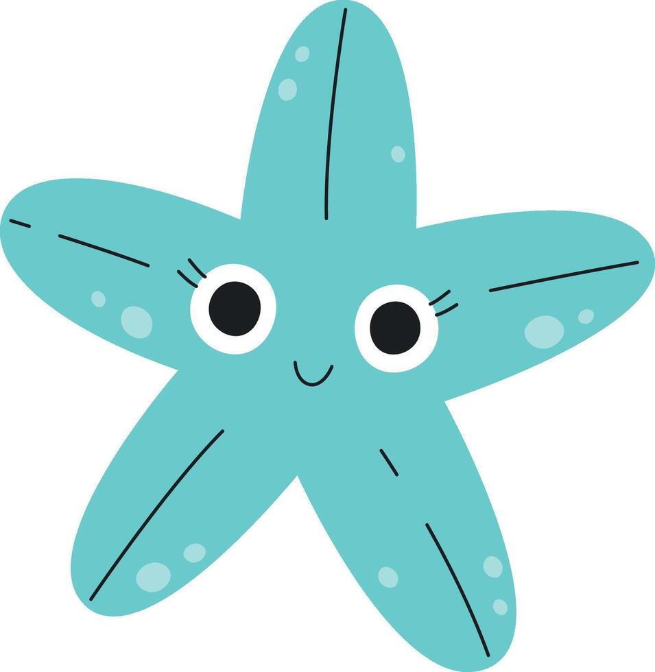 Starfish with Big Eyes vector