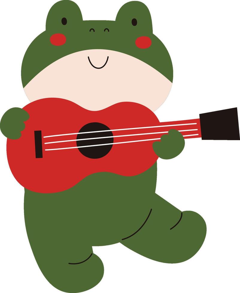 Frog Playing Guitar vector