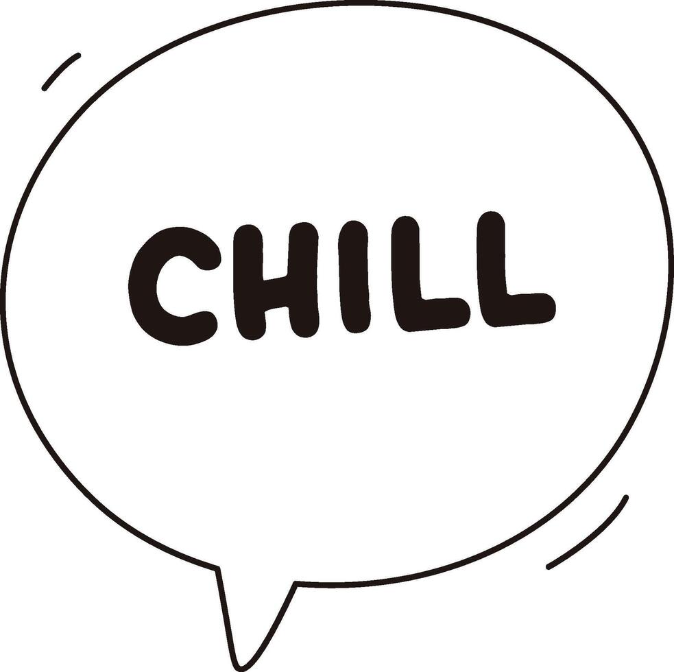 Speech Bubble with Chill Text vector