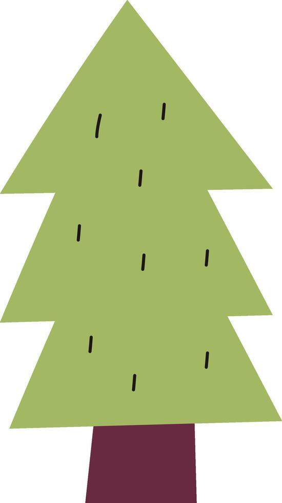 Pine Tree Hand Drawn vector