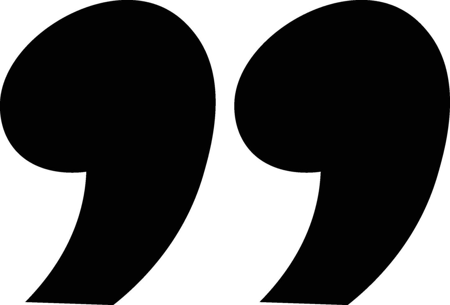 Bold Quote Mark Design vector