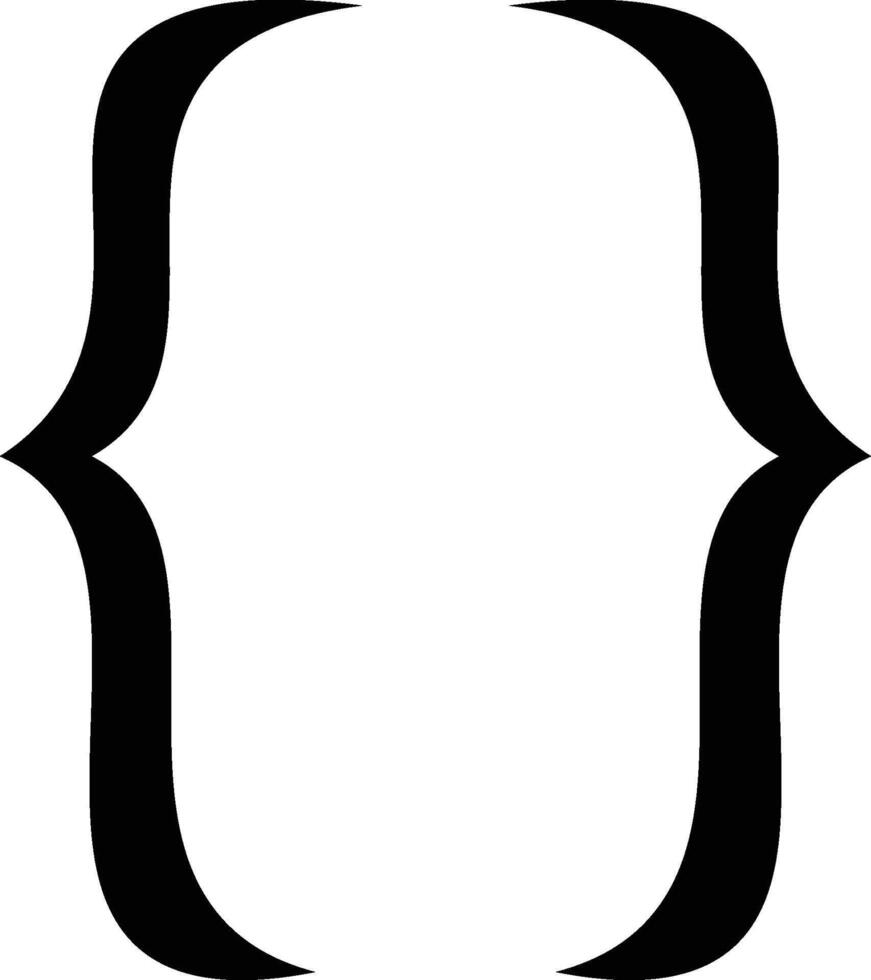 Text Design Frame Brackets Pair vector