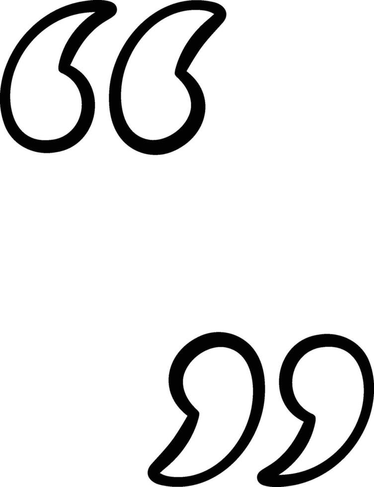 Bold Quote Text Marks vector
