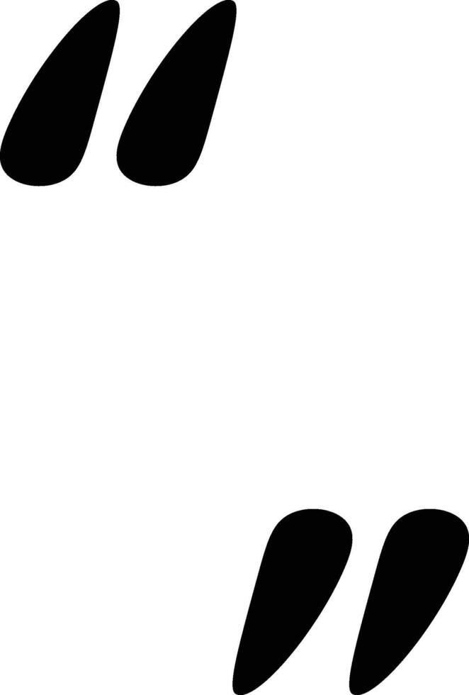 Bold Quote Marks Sign vector