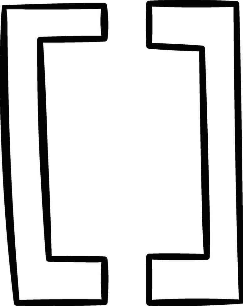 Text Sign Brackets Pair vector