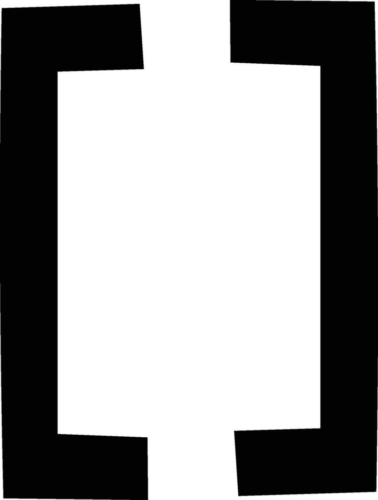 Text Frame Brackets Pair Sign Element vector