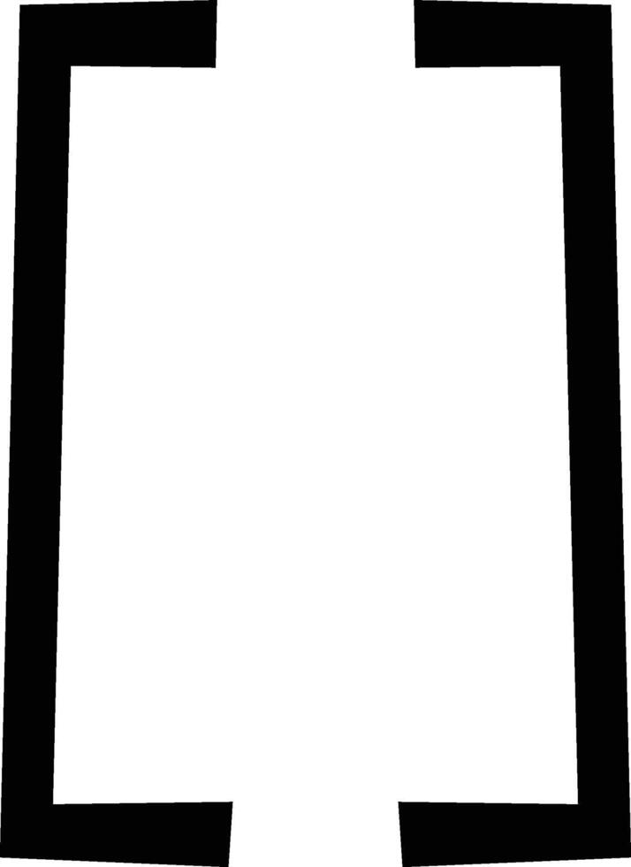 Text Frame Brackets Pair Symbol Design vector