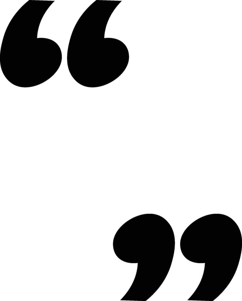 Bold Quote Marks Set vector