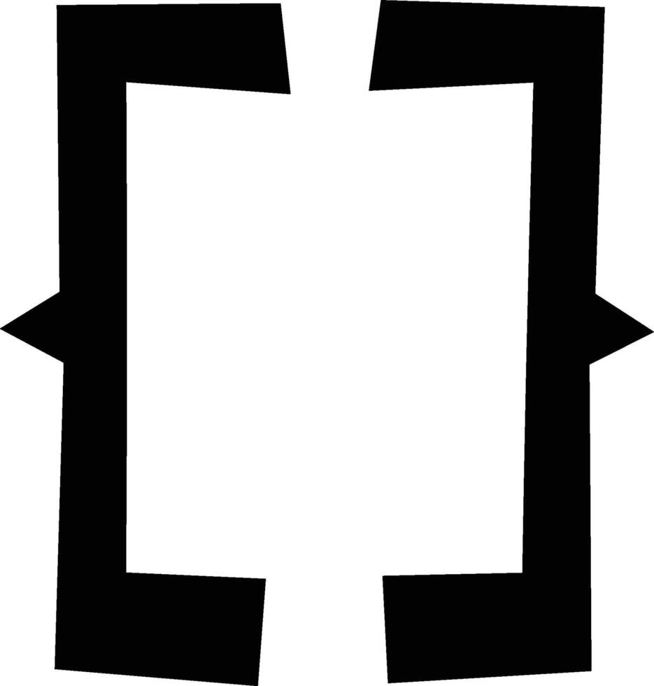 Text Frame Brackets Pair Design Sign vector