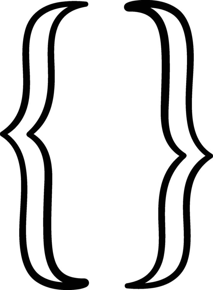 Text Brackets Pair vector