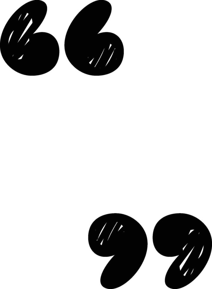 Hand-drawn Quote Marks vector