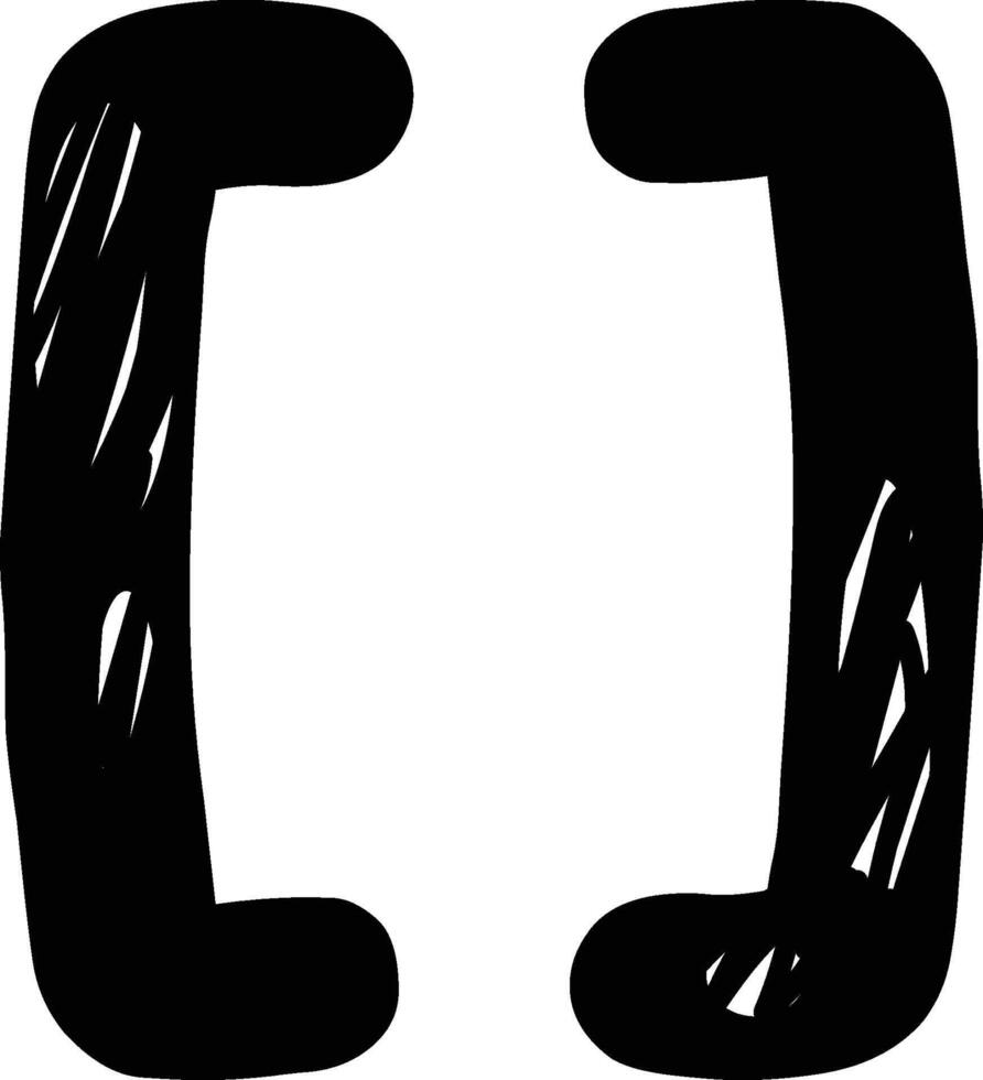 Text Frame Brackets Pair Abstract vector