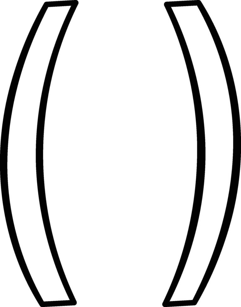 Text Frame Brackets Pair Abstract Sign vector