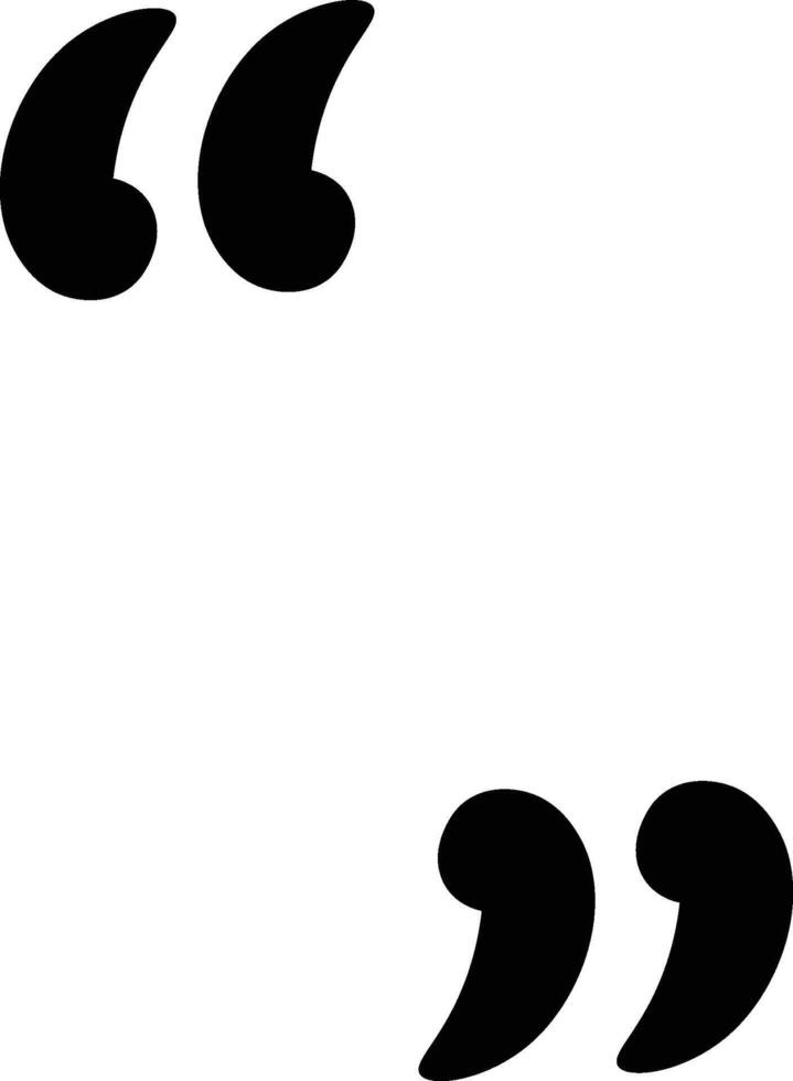 Bold Quote Marks Symbol Sign vector