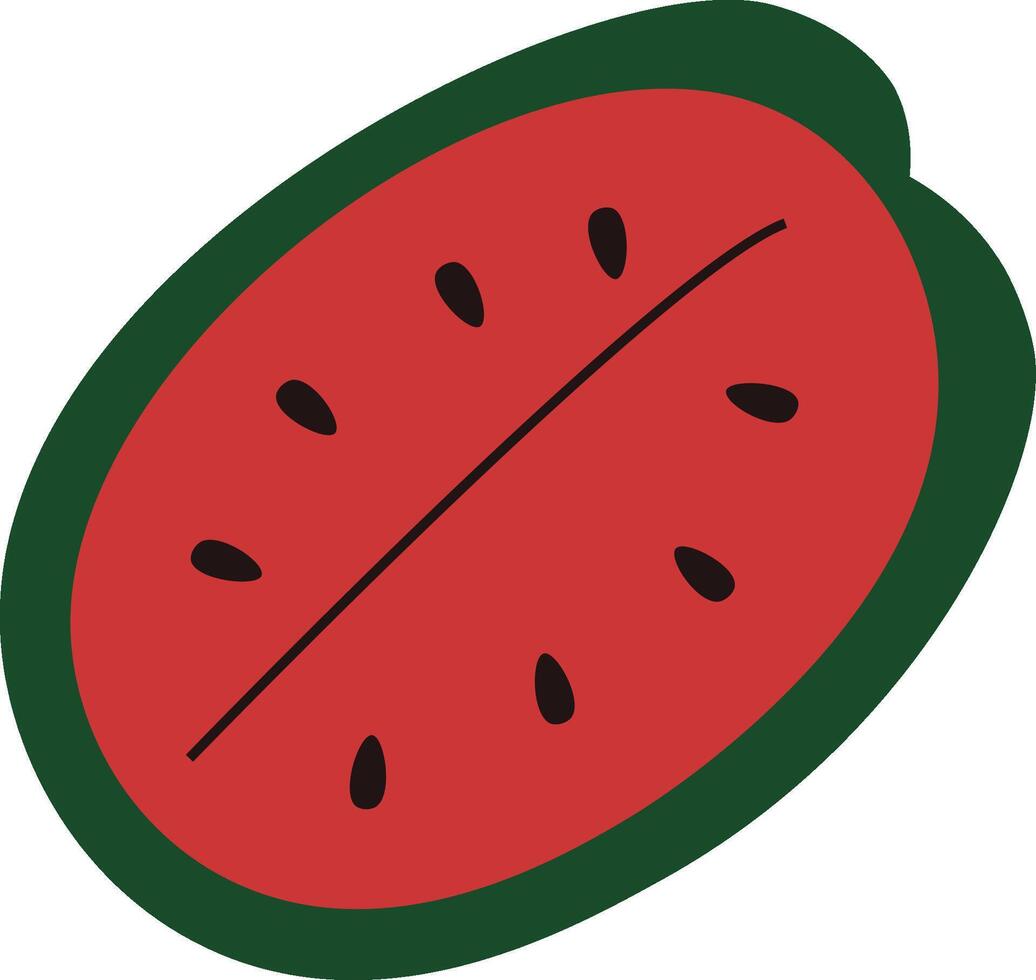 Sliced Watermelon with Seeds vector