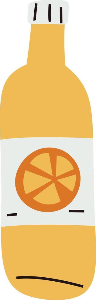 Bottle with Citrus Label vector