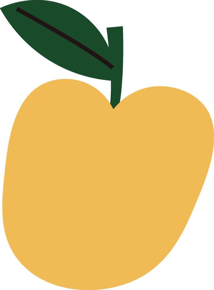 Abstract Apple with Leaf Food vector