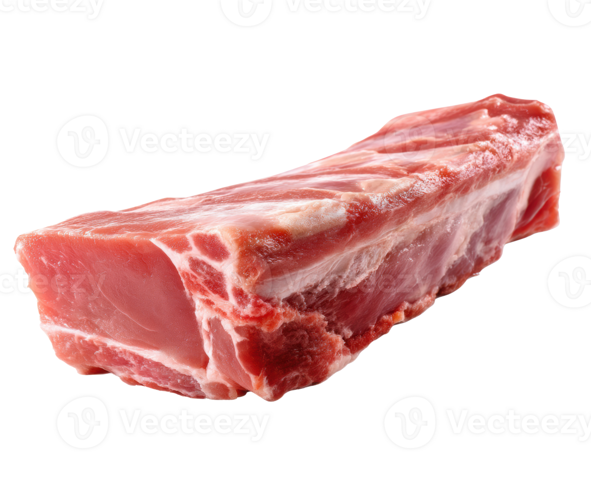Fresh pork rib cut ready for cooking and grilling preparation png