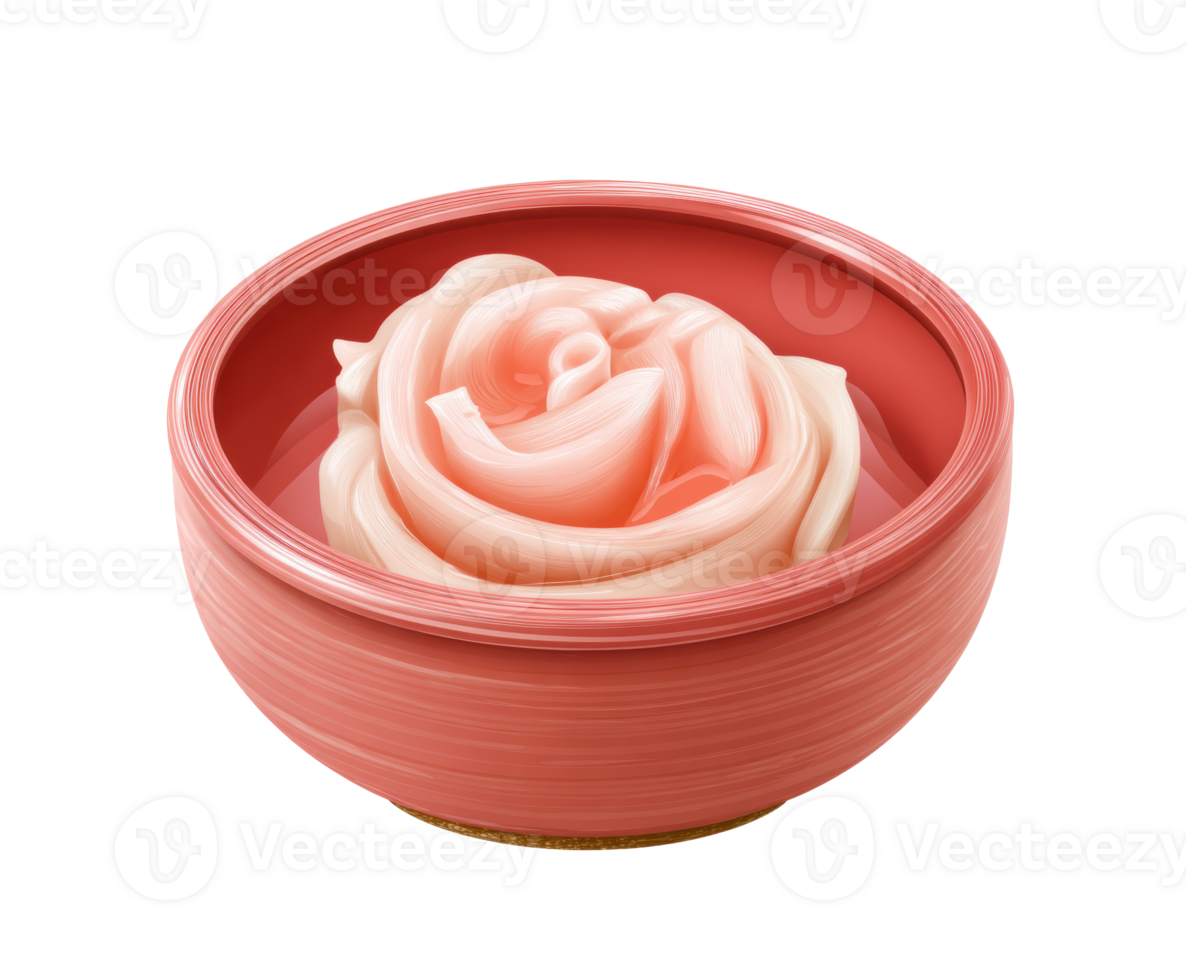 Exquisite rose dessert in a charming bowl for special occasions png