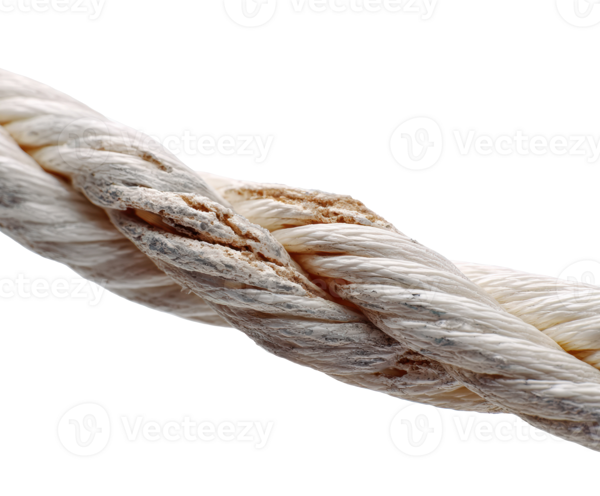 Close up view of worn rope showing texture and details png