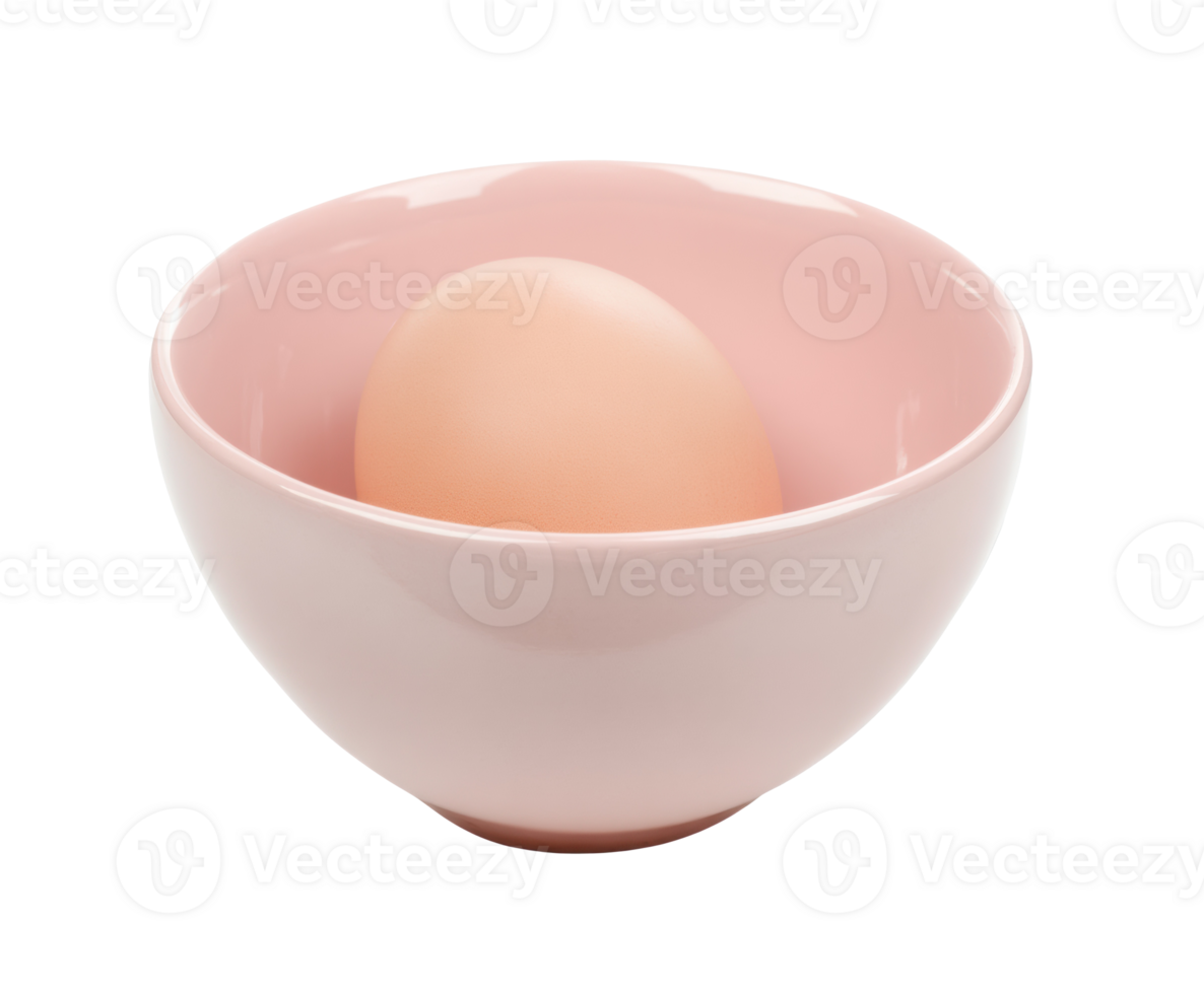 Simple elegance with a single egg in a pink bowl for kitchen setting png