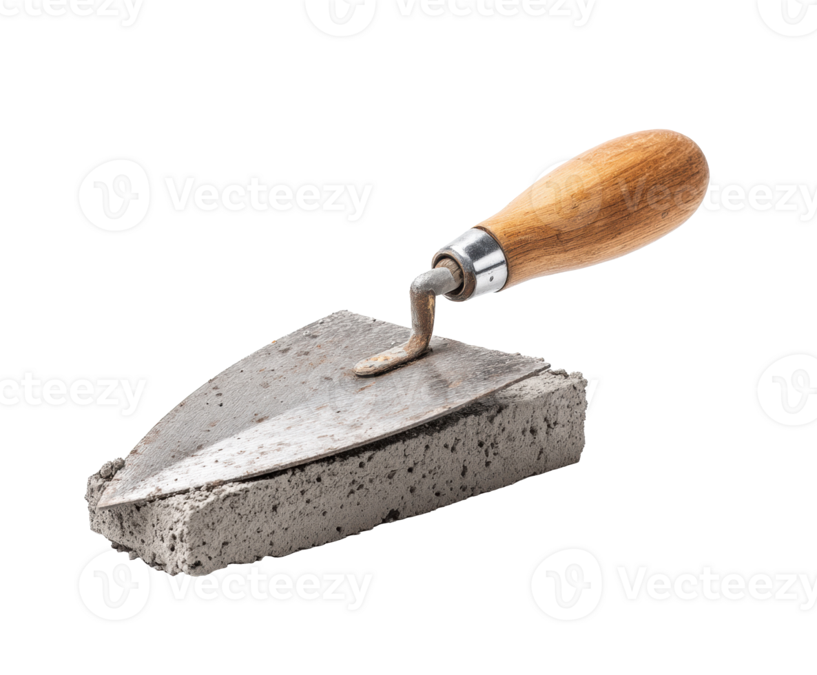 Trowel on concrete block for construction and renovation purposes png