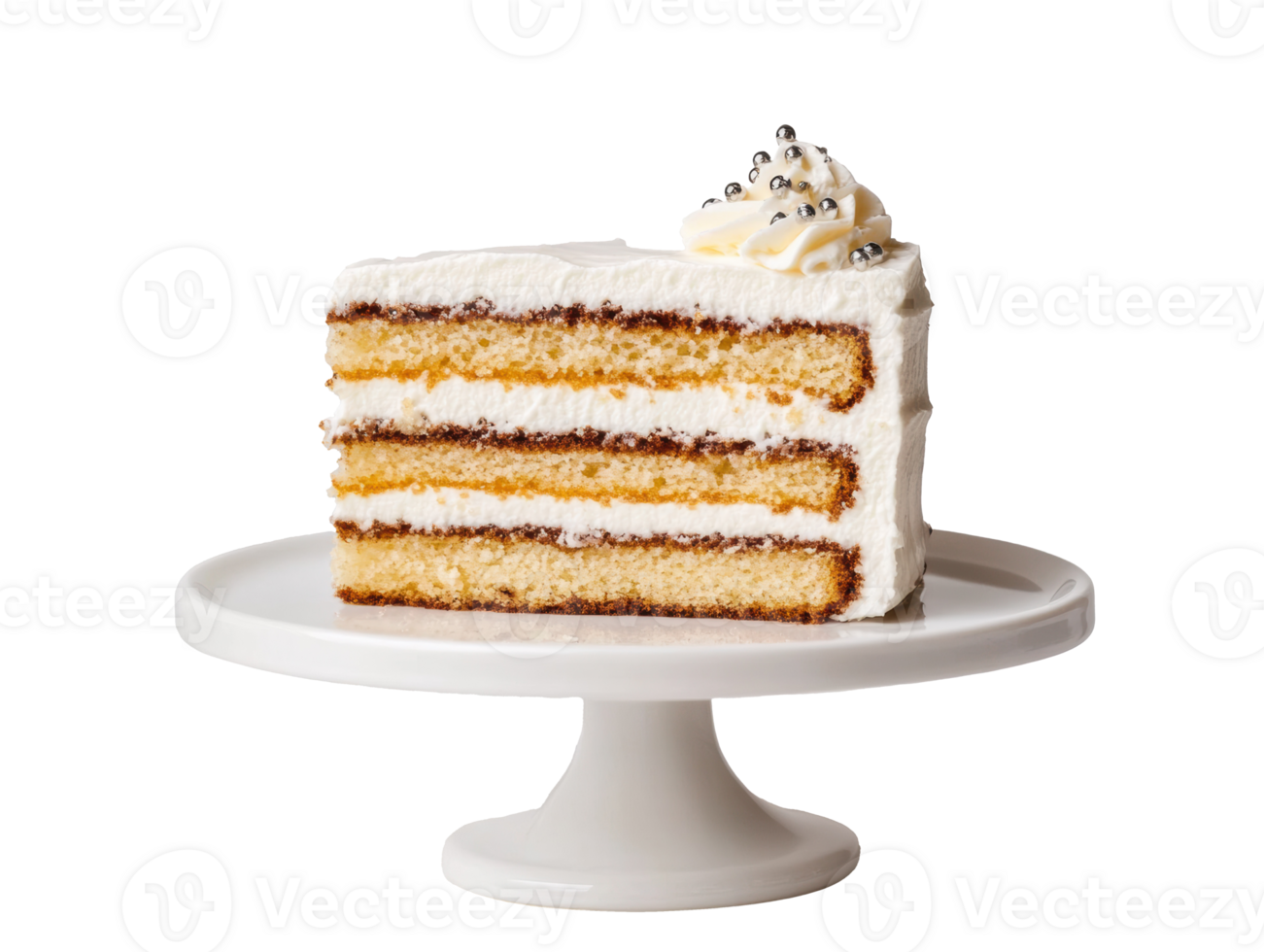 Delightful layered cake with cream and decorations for celebrations png