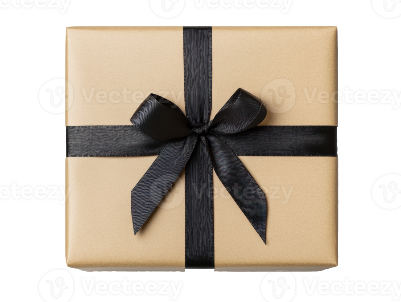 Elegant gift box with a black ribbon for special occasions png