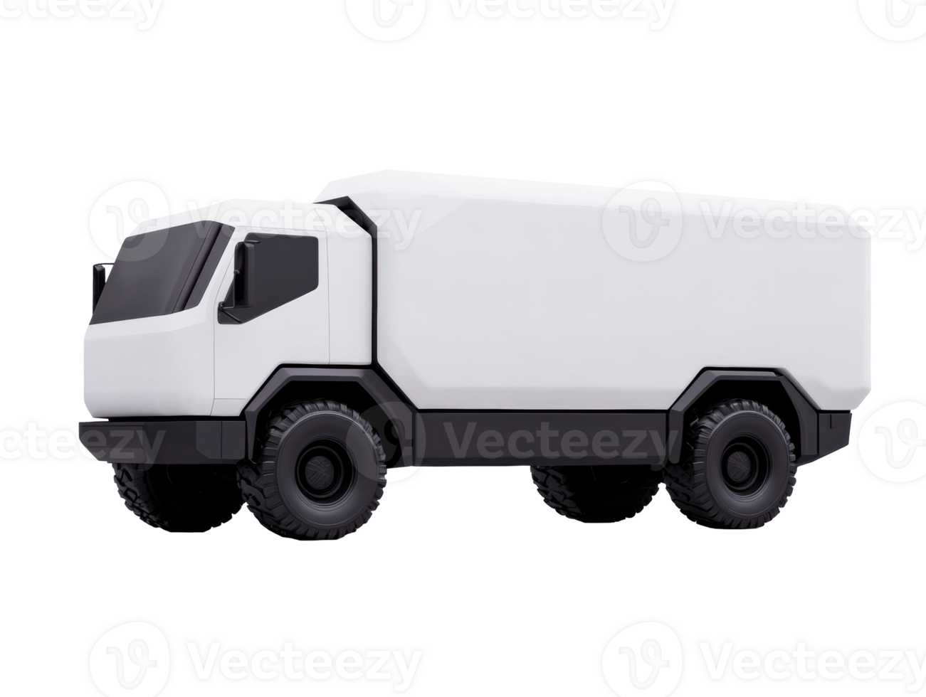 Modern delivery truck model for design and presentation purposes png