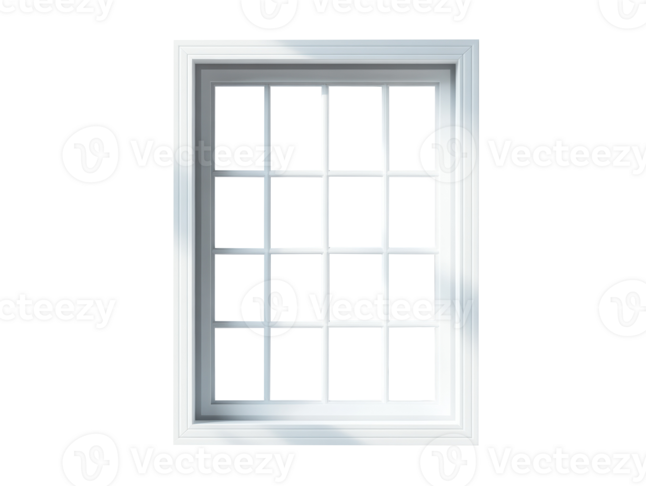 Elegant window design with multiple panes in modern architecture png