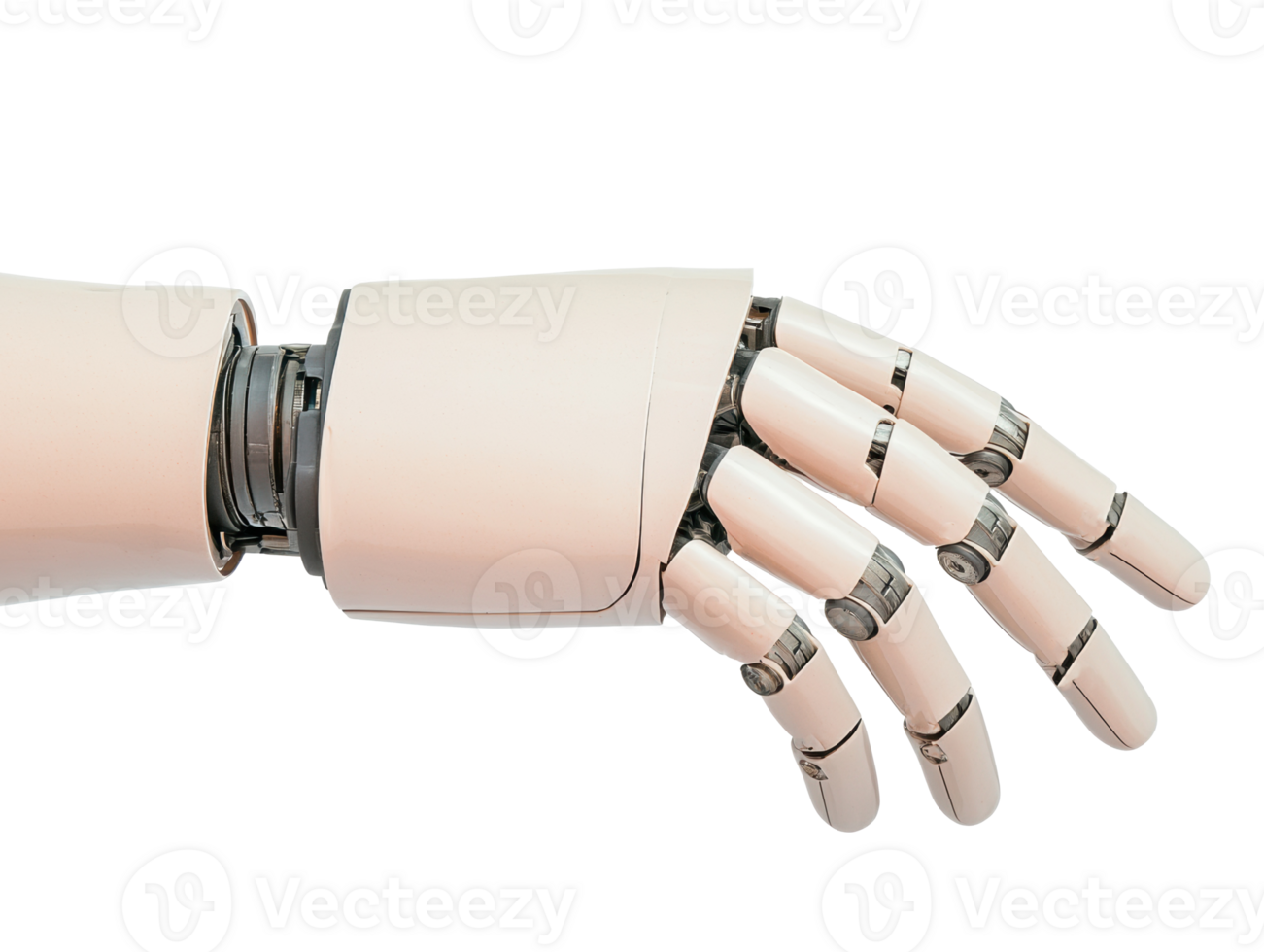 Robotic hand demonstrating advanced technology and design principles png