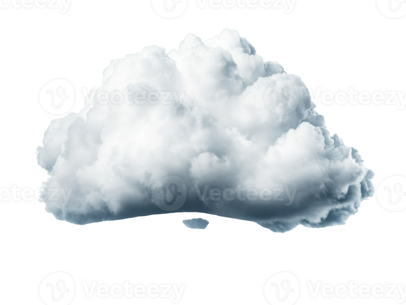 Beautiful cumulus cloud formation floating in a clear blue sky png