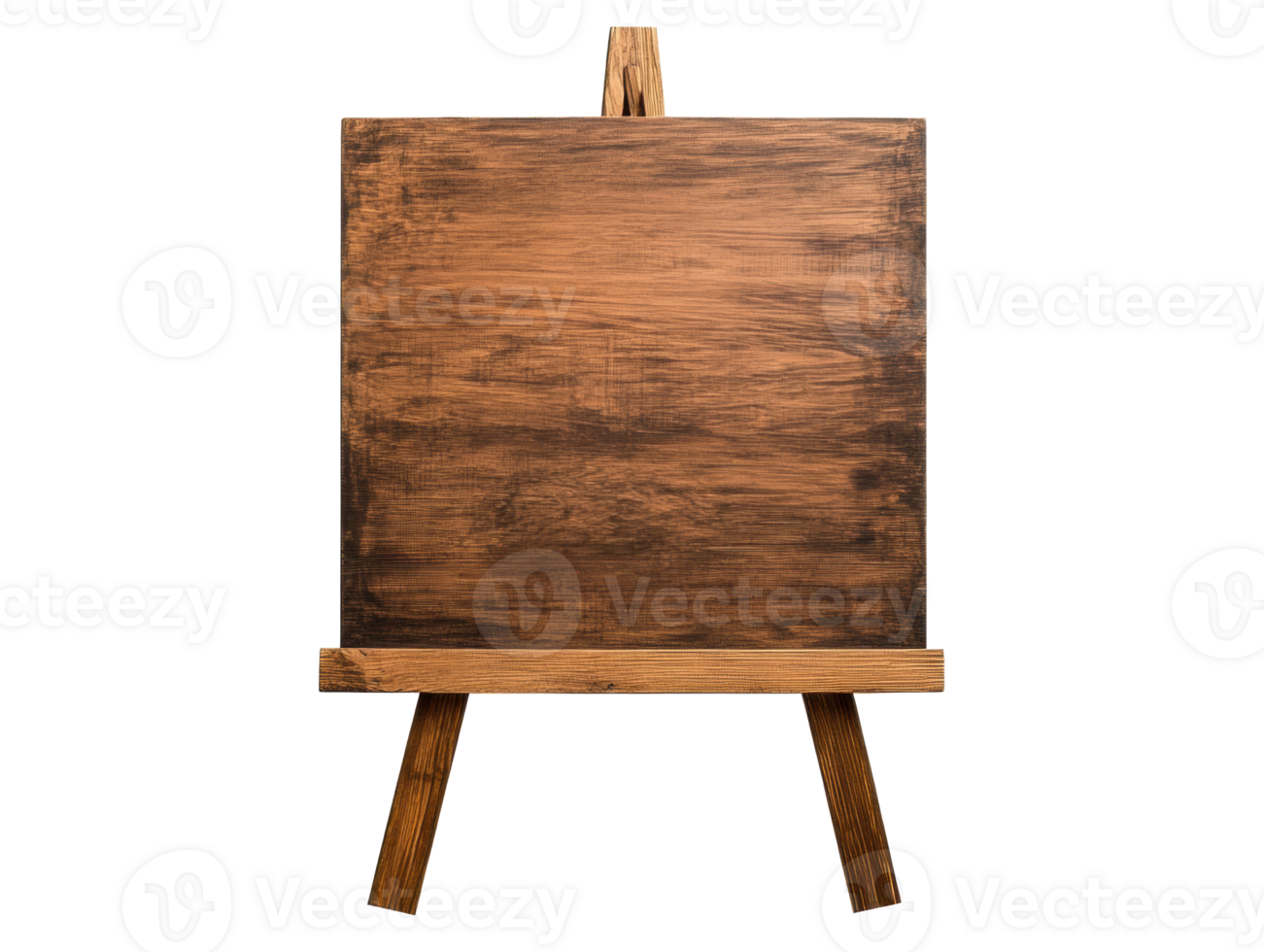 Blank wooden canvas on easel for creative art projects and design png