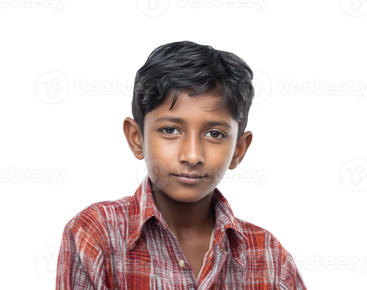 Young boy in traditional attire smiling with confidence and charm png