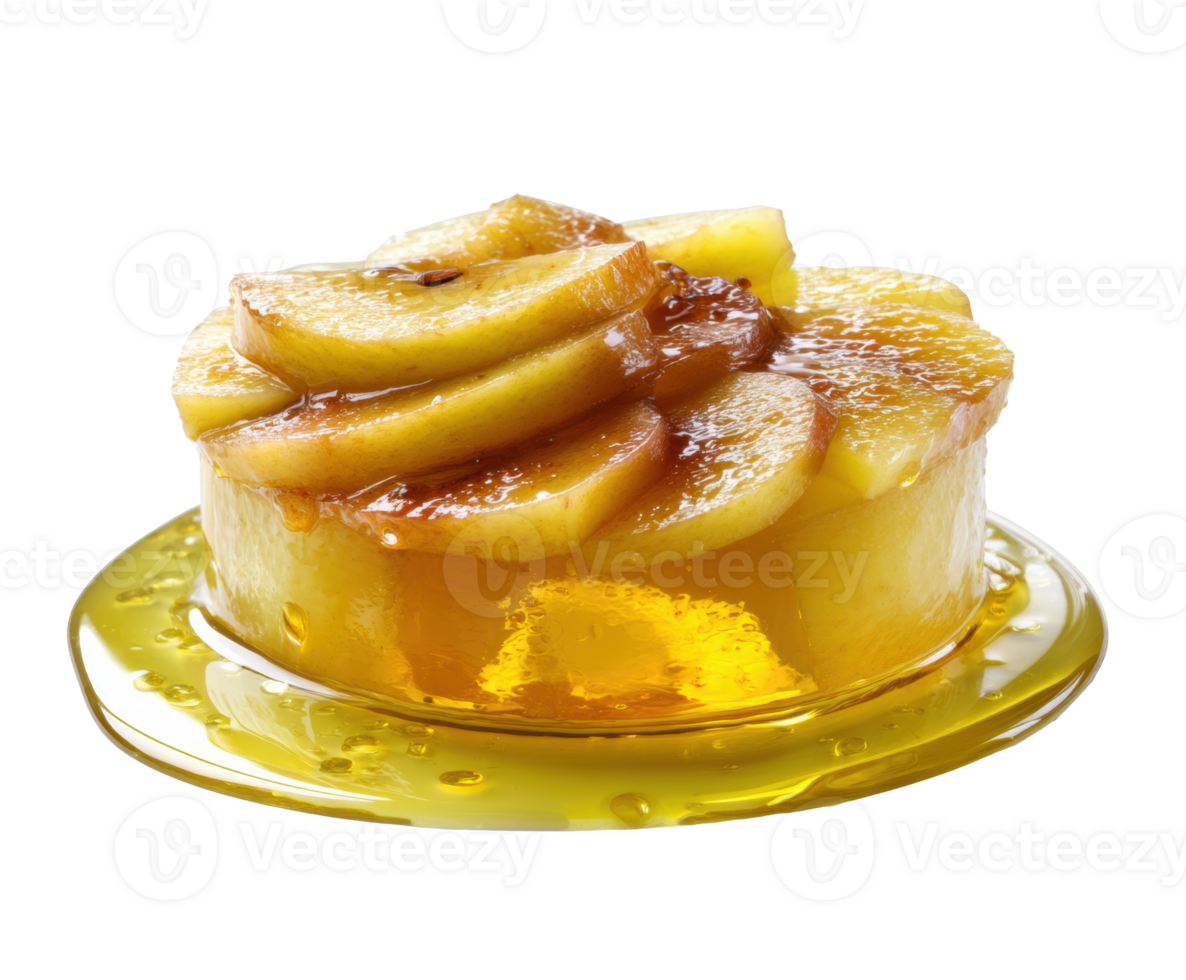 Delicious apple dessert with caramel glaze for special occasions png