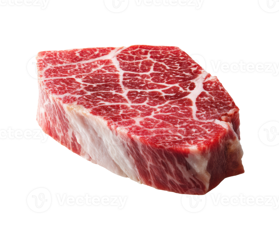 High-quality marbled beef cut ready for grilling or roasting png