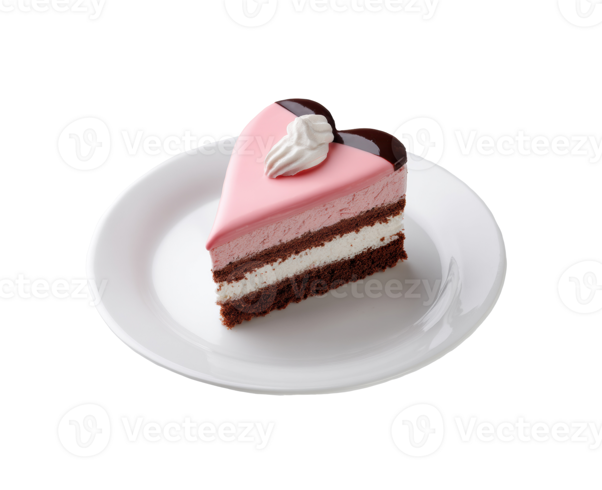 Heart-shaped dessert slice perfect for special occasions png