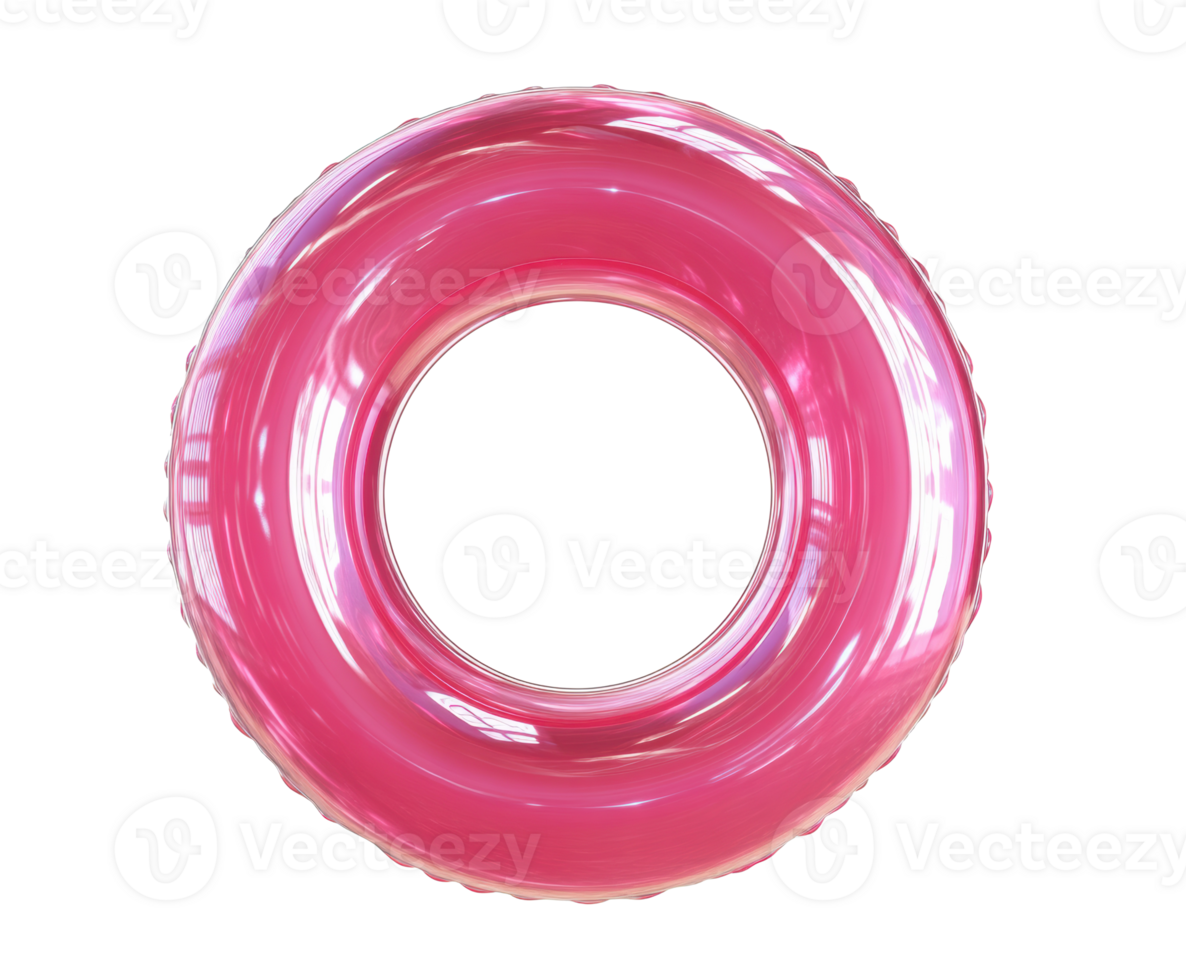 Pink inflatable ring for summer fun in the pool png