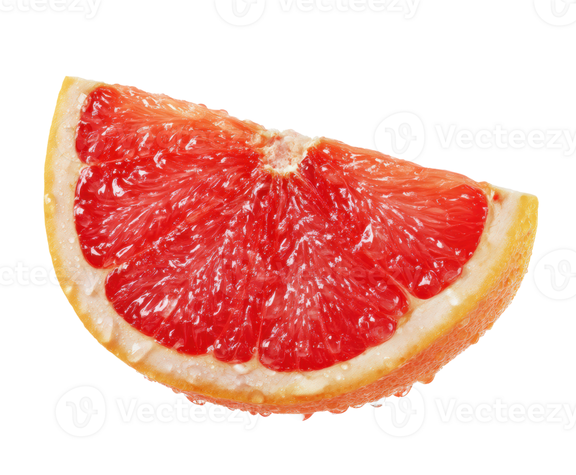 Fresh grapefruit slice with juicy texture for healthy recipes png