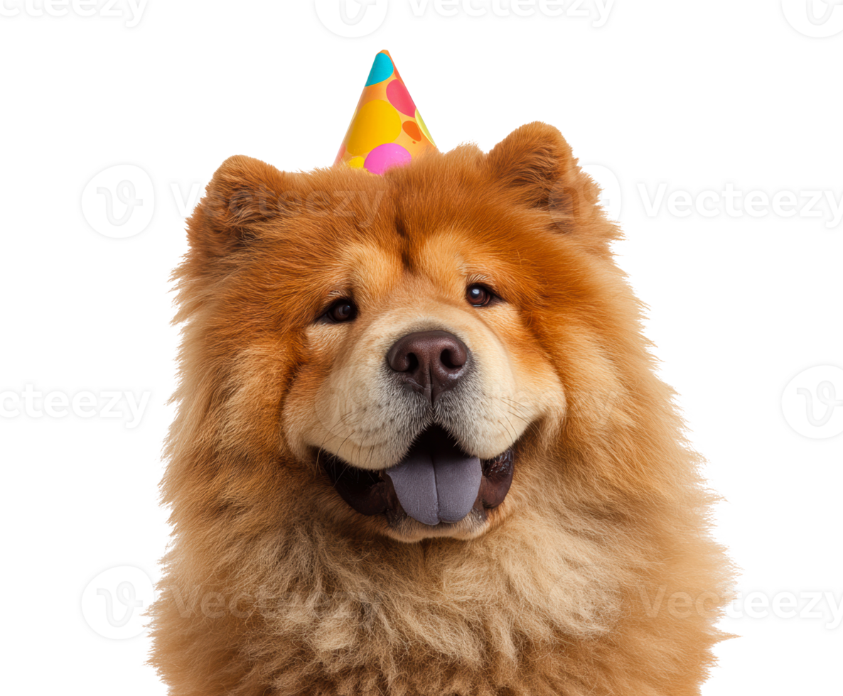 Happy dog celebration with party hat for joyful moments png