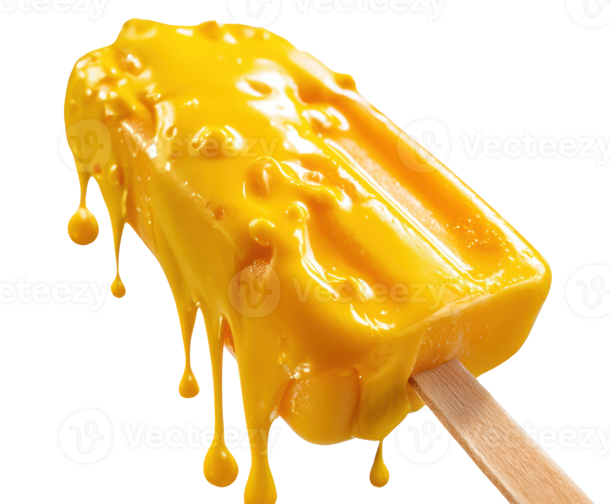 Melting mango popsicle dessert perfect for summer treats png