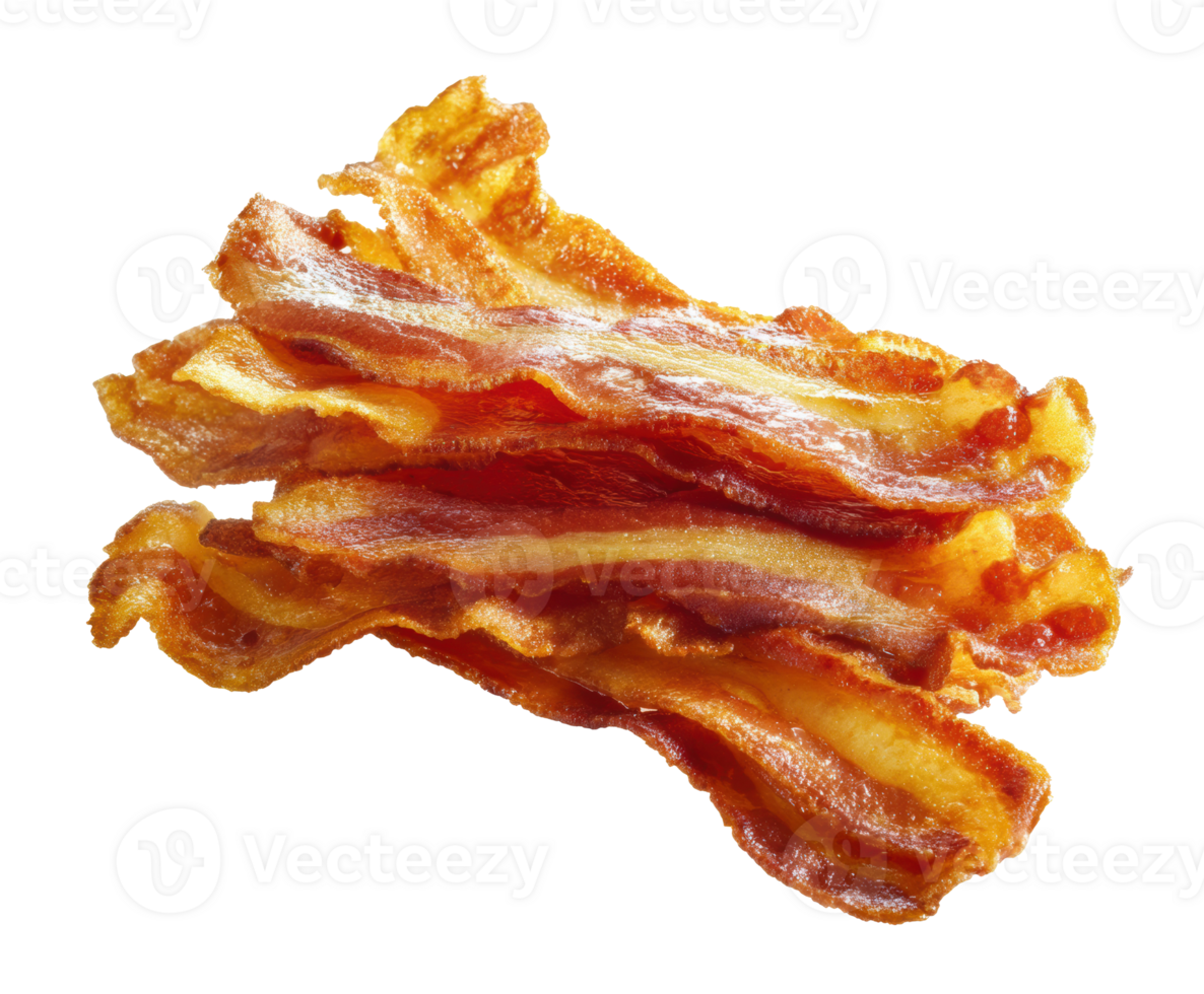 Crispy bacon strips perfect for brunch or breakfast dishes png
