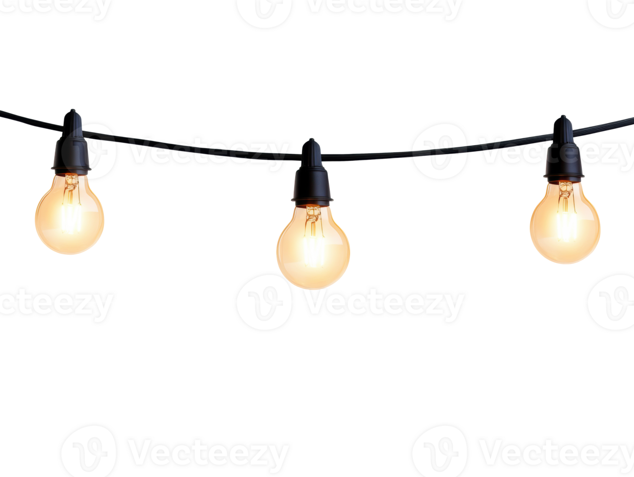 String lights illuminating a gathering space for festive occasions png