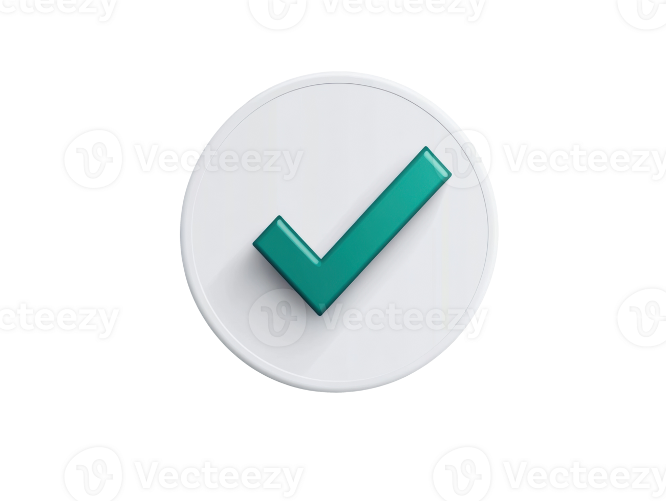 Green check mark icon for confirmation or approval concept design png