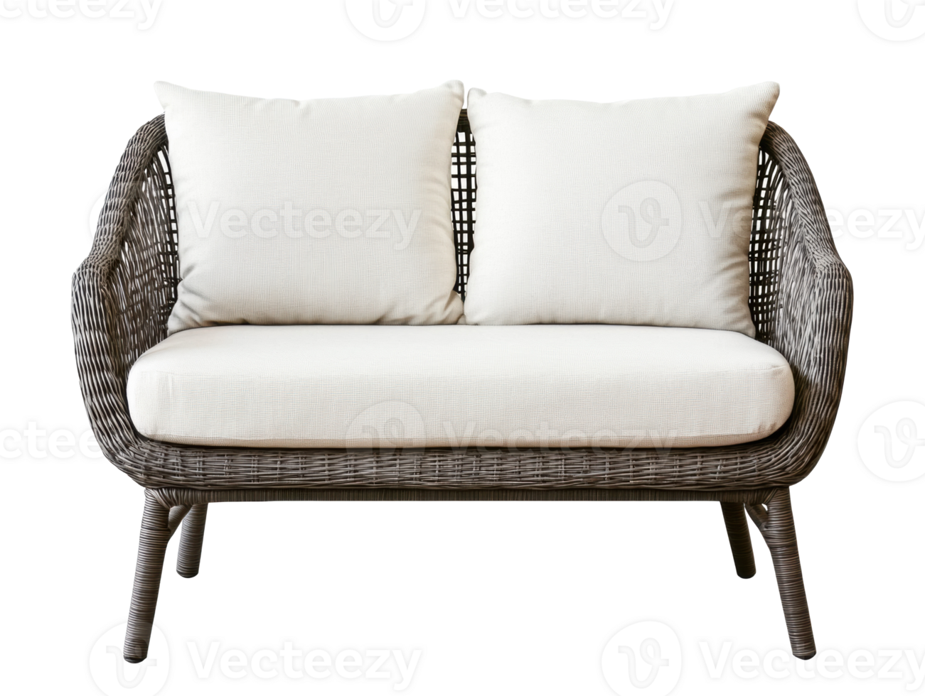 Stylish outdoor seating for cozy gatherings in a garden setting png
