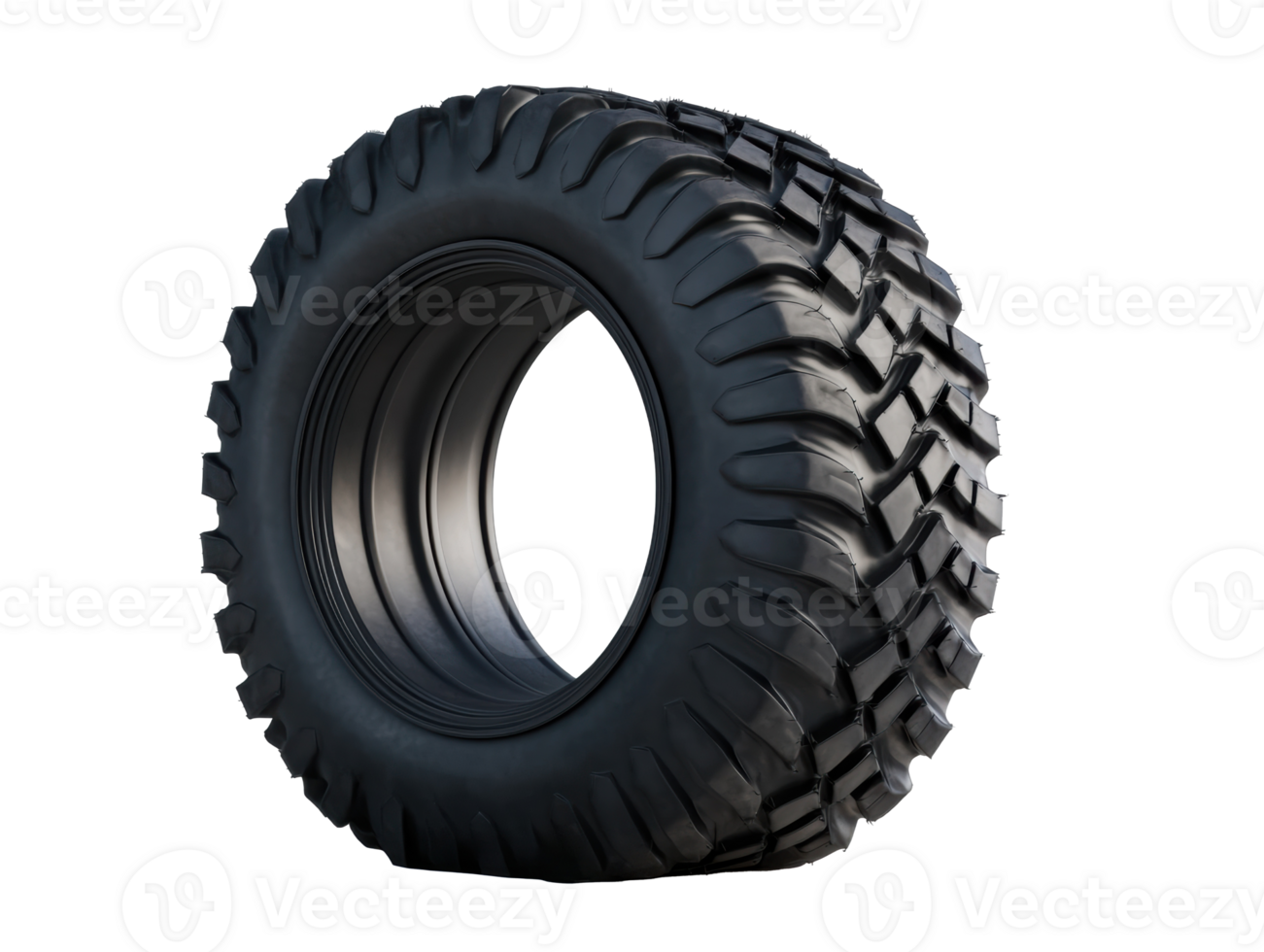 Durable tire designed for all-terrain vehicles and heavy machinery png