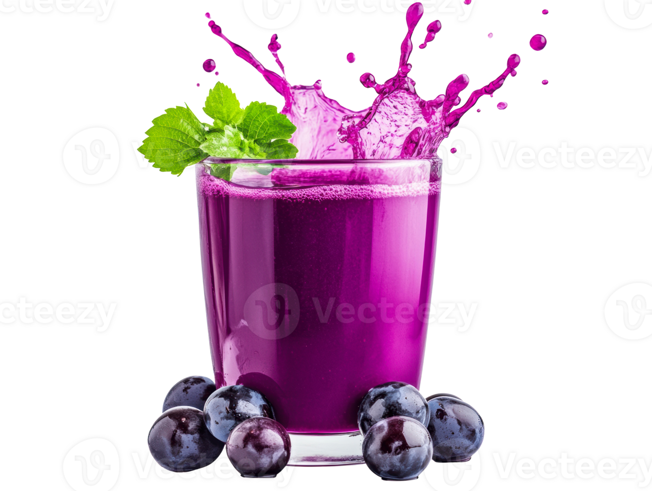 Minty berry drink with a splash for summer refreshment png