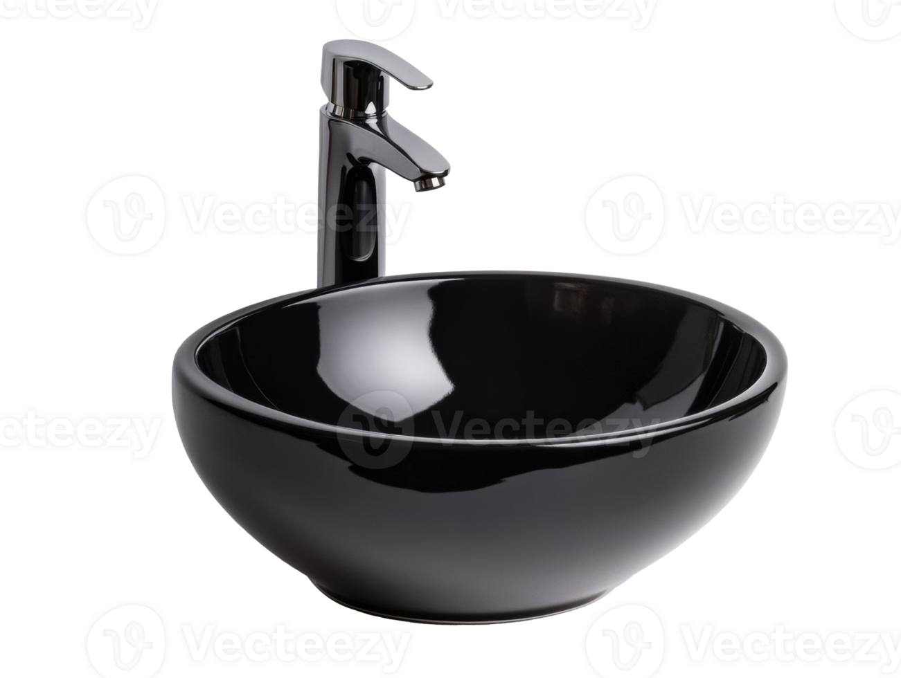 Modern black basin for contemporary bathroom decor png